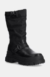 Buffalo cizme Aspha Com On femei, culoarea negru, cu toc plat, 1220047-BLK