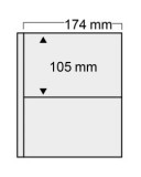 Folii pentru bancnote, carti postale, Compact 7875PA, 2 buzunare de 105 x 174 mm