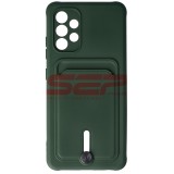 Husa Samsung Galaxy A32 Verde Inchis TPU Card Holder Premium