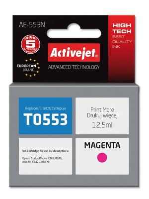 Cartus compatibil T0553 magenta pentru Epson C13T055140, Premium Activejet, Garantie 5 ani foto