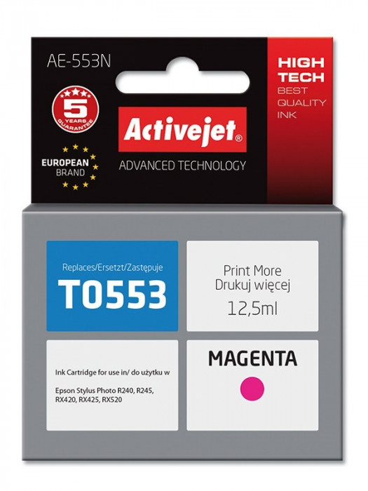 Cartus compatibil t0553 magenta pentru epson c13t055140, premium activejet, garantie 5 ani MultiMark GlobalProd