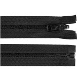 Fermoar plastic reversibil si detasabil, lungime 90 cm, Negru