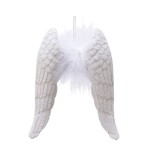 Cumpara ieftin Decoratiune - Wings Plastic Feather - White | Kaemingk