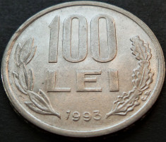 Moneda 100 LEI - ROMANIA, anul 1993 * cod 4289 foto