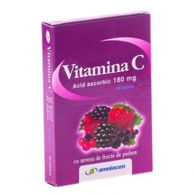 VITAMINA C FRUCTE PADURE 180MG 24CPR foto