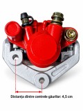 Etrier Frana Hidraulica Fata Scuter Blade, Prindere 45 mm, Placute Incluse, Roșu