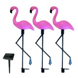 Cumpara ieftin Lampa solara pentru gradina, 3 flamingo, 18x6x52 cm, Strend Pro