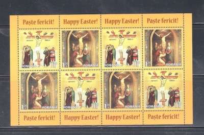 ROMANIA 2017 - SFINTELE PASTI, MINICOALA DE 4 SERII, MNH - LP 2137a foto