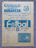 Program meci fotbal Dunarea CSU Galati-Poli Iasi 25 Aug 1985, stare buna