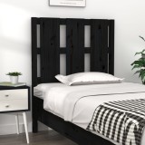 vidaXL Tăblie de pat, negru, 80,5x4x100 cm, lemn masiv de pin