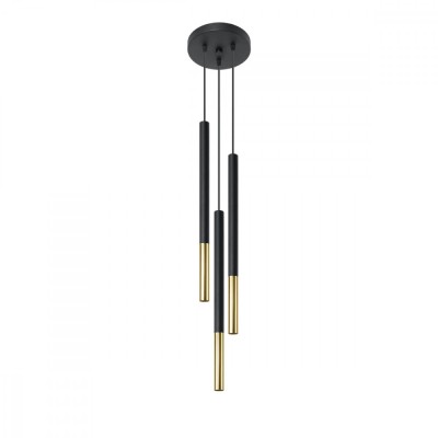 Lampă suspendată MOZAICA 3P negru/golden, Sollux Lighting foto