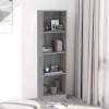VidaXL Bibliotecă cu 4 niveluri gri sonoma 40x24x143 cm lemn compozit
