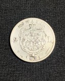 Moneda 2 lei 1881 argint