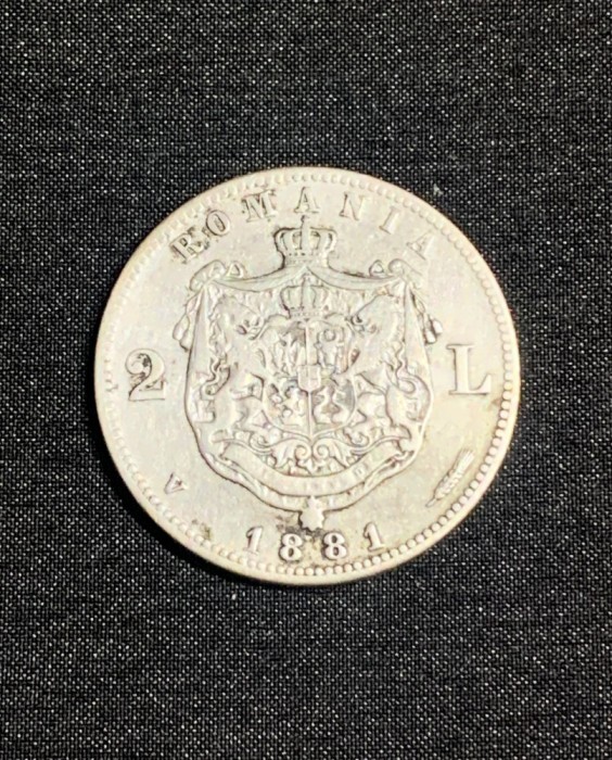 Moneda 2 lei 1881 argint