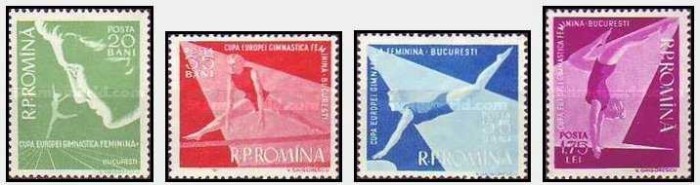 1957 - Camp. internat. de gimnastica, serie neuzata