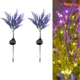 Cumpara ieftin BZRSH Lumini Solare Gradina Lavanda Violet LED , Set 2 Bucati x 7 Crengi, 135 lm, IP65, 67 cm, Pornire Automata