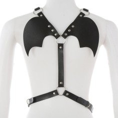 Eross top Belts with Bat Wings S/M Black