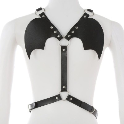 Eross top Belts with Bat Wings S/M Black foto