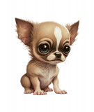Cumpara ieftin Sticker decorativ Chihuahua, Maro, 65 cm, 5563ST, Oem