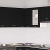VidaXL Dulap colțar suspendat - Negru Stejar - 57 x 57 x 60 cm - Fabricat din lemn prelucrat
