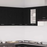 VidaXL Dulap colțar suspendat - Negru Stejar - 57 x 57 x 60 cm - Fabricat din lemn prelucrat