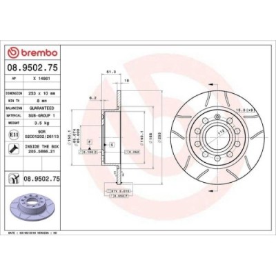 Set disc frana Audi A3 (8p1) 05.03-12.13 ; Seat Altea (5p1) 03.04-12.15, Altea Xl (5p5 5p8) 10.06-12.15, Leon (1p1) 05.05-12.13, Leon (5f1) 09.12-05. foto