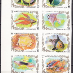 Ajman 1972 fauna marina MI 1312-1319B MNH