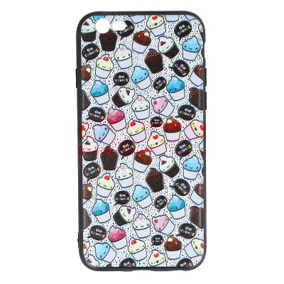 Toc TPU+PC UV Print 3D Apple iPhone 6 Cupcakes foto