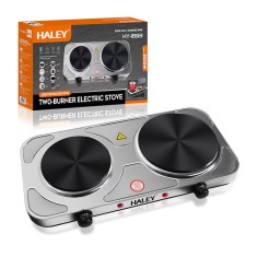 Plita electrica HALEY &ndash; 2 zone de gatit, putere 1500W + 1000W, design elegant din otel inoxidabil
