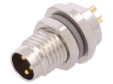Conector M8 tată PIN 3 soclu IP67 60V 2,5-4,5mm neecranaţi, TE Connectivity