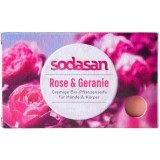 Sapun Natural Sodasan Trandafir Salbatic, 100g, Ingrediente Organice, Prietenos cu Pielea