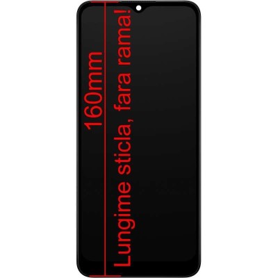 Display Samsung Galaxy A02s A025F A025G Black Negru cu Rama VARIANTA SCURTA CU STICLA 160mm foto