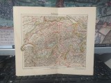Hartă politică Elveția, Schweiz, circa 1920, kartographie und druck Georg Westermann, Braunschweig, 181