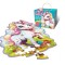 Puzzle mare de podea, dimensiuni 70 x 94 cm, Unicorn, 45 piese, cutie verde