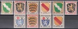 Germania - Zona Franceză 1945 - Steme, SET COMPLET, MNH
