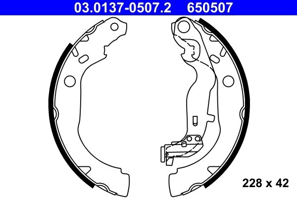 ATE 03.0137-0507.2 Set saboti frana