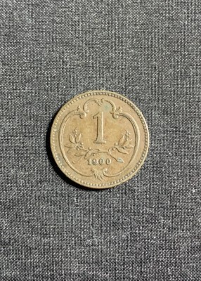Moneda 1 heller 1900 Austria foto
