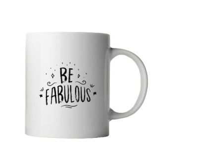 Cana alba personalizata cu mesajul Be Fabulous, INOVATIX&amp;reg;. 330ml foto