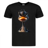 Tricou negru, rata , bumbac 100%