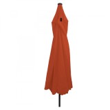 Umbrelă de grădină vidaXL cu lumini LED &oslash;395x245 cm, portocalie