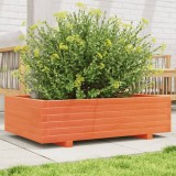 VidaXL Jardinieră grădină, maro ceruit, 90x60x26,5 cm, lemn masiv pin 847345