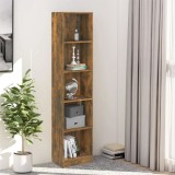 Cumpara ieftin Bibliotecă 5 niveluri stejar fumuriu 40x24x175 cm lemn compozit