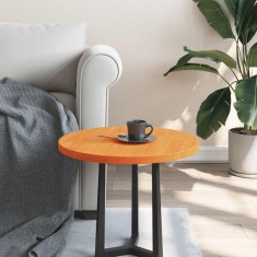 vidaXL Blat de masă rotund, maro ceruit, &Oslash;50x2,5 cm, lemn masiv de pin 847126