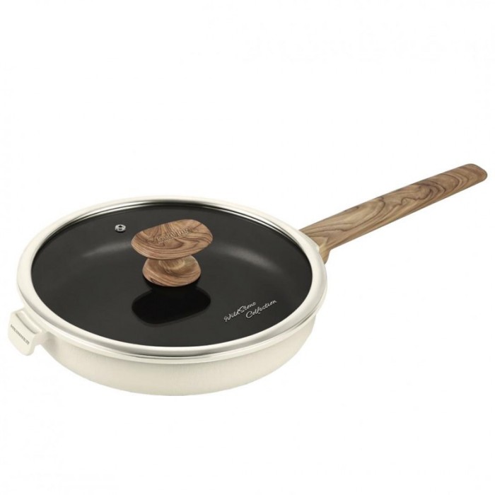 Tigaie Heinner Wild Stone cu capac, 26 x 5.5 cm, manere imitatie lemn