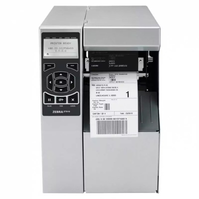 Imprimanta de etichete Zebra ZT510, 203DPI, USB, serial, Ethernet, Bluetooth, latime printare max 104 mm
