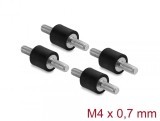 Set 4 buc amortizor vibratii M4x0.7mm/10x10mm, Delock 60798