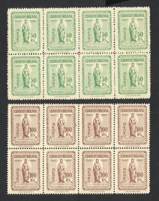 BOLIVIA 1952--POSTA AEREO--1952--MNH