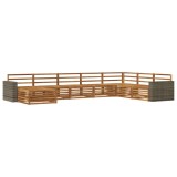 vidaXL Set de canapele de exterior 8 pcs natural 3383727