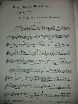 Sonate per violino e pianoforte- Georg Friedrich Handel foto