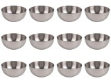 Set Boluri pentru Salata, 12 piese, 3.5 L, Metal, Argintiu
